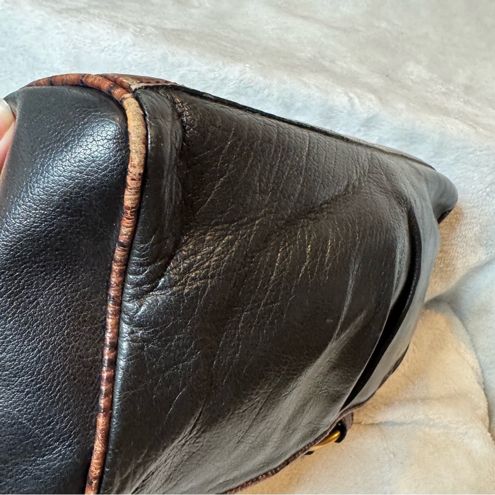 Brahmin vintage Tuscan crocodile black brown leather bag purse - Picture 9 of 14